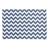 Navy Blue White Chevron Modern Pattern Pillow Hoes (Voorkant)