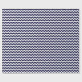 Navy Blue White Chevron Zig-Zag Pattern Cadeaupapier (Vlak)