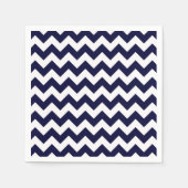 Navy Blue White Chevron Zig-Zag Pattern Servet (Voorkant)