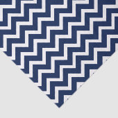 Navy Blue & White Chevron Zigzag Pattern Tissuepapier (Detail)