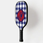 Navy Blue White Circle Monogram Whisky DIY BG Pickleball Paddle (Links)