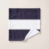 Navy Blue White Classic Monogram Bath-handdoekset Bad Handdoek (Wasdoekje)