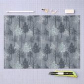 Navy Blue White en Faux Glitter Bomen Tissuepapier (Craft)