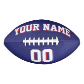 NAVY BLUE WHITE EN RED Custom Football (Voorkant)