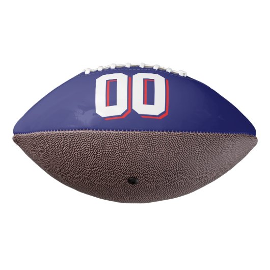 NAVY BLUE WHITE EN RED Custom Football (Gedraaid 270)