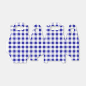 Navy Blue White Gingham Pattern Bedankdoosjes (Uitgevouwen)