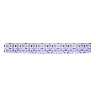 Navy Blue White Lattice Art Deco Patroon Verjaarda Lint