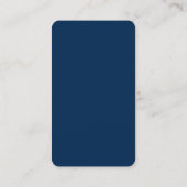 Navy Blue White Modern minimalist Professional Visitekaartje (Achterkant)