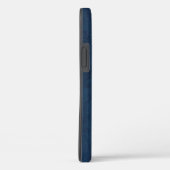 Navy Blue White Monogram, gepersonaliseerd Case-Mate iPhone Case (Achterkant / Rechts)