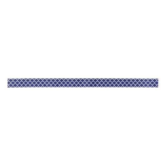 Navy Blue White Moroccan Quatrefoil Pattern #5 Lint (Voorkant)