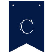 Navy Blue & White Nautical Gefeliciteerd Vlaggetjes (Eerste vlag)