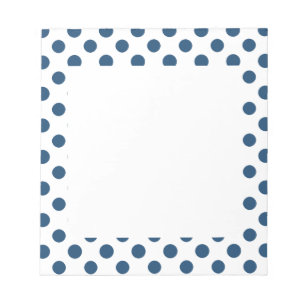 Navy Blue White Polka Dots Pattern Notitieblok