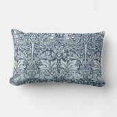 Navy Blue White Rabbit William Morris Kussen (Voorkant)