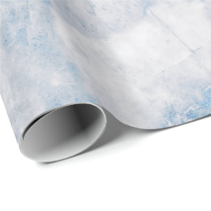 Navy Blue White Silver Gray Carrara Marble Stone Cadeaupapier