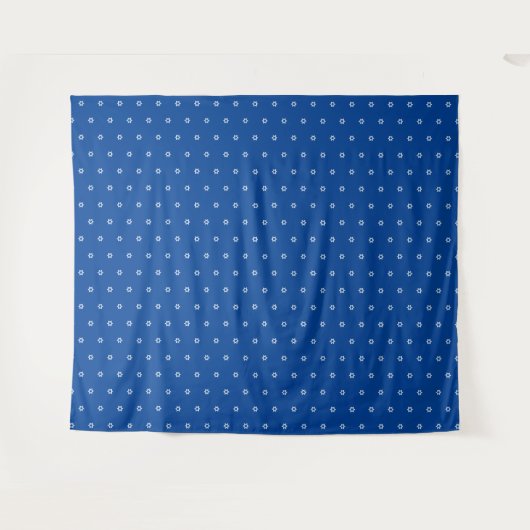 Navy Blue White Star van David Pattern achtergrond Wandkleed (Voorkant (horizontaal))