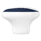 Navy Blue & White Striped Custom Keramische Knop (Zijkant)