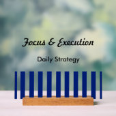 Navy Blue White Stripes Professional Motivational (Neutre)