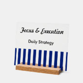 Navy Blue White Stripes Professional Motivational (Angle)