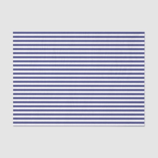 Navy Blue & White Stripes Tissuepapier (Voorkant)