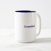 Navy Blue White Two Tone Mug (Devant droit)