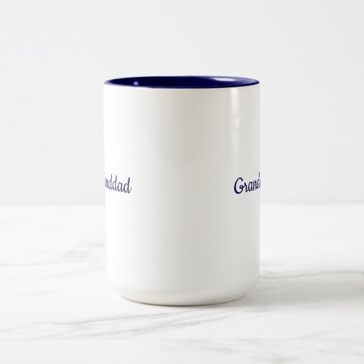 Navy Blue White Two Tone Mug (Centre)