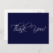 Navy Blue White Wedding Dank u Briefkaarten (Voorkant / Achterkant)
