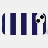 Navy Blue Wide Stripe iPhone Case (Achterkant (horizontaal))