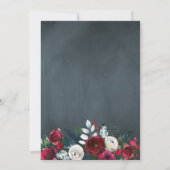 Navy Blue Winter Rustic Floral Housewarming Party Kaart (Achterkant)