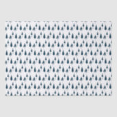 Navy Blue Winter Trees Tissuepapier (Voorkant)