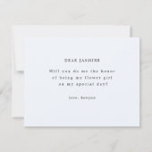 Navy Blue, word jij mijn Bloemenmeisje Kaart (Achterkant)