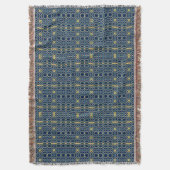 Navy Blue & Yellow Abstract geplakt print 2 Deken (Voorkant Verticaal)