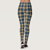 Navy Blue Yellow Madras Pset Leggings (Achterkant)
