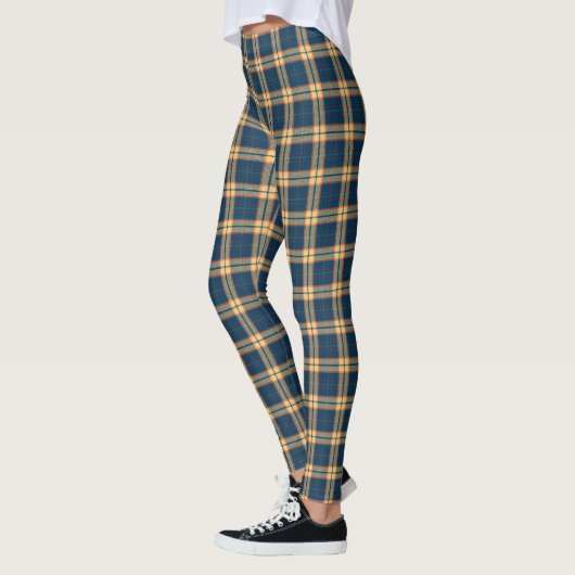Navy Blue Yellow Madras Pset Leggings (Links)
