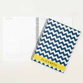 Navy Blue Zigzag, Navy Blue Chevron, Votre nom (Devant avec enveloppe)
