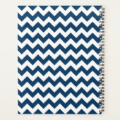 Navy Blue Zigzag, Navy Blue Chevron, Votre nom (Dos)