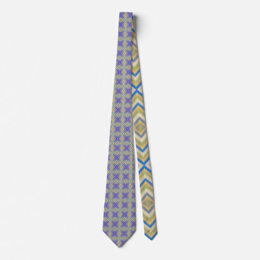 Navy Blues Alternative Diamond Pattern Stropdas (Voorkant)