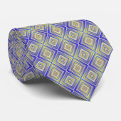 Navy Blues Alternative Diamond Pattern Stropdas (Opgerold)