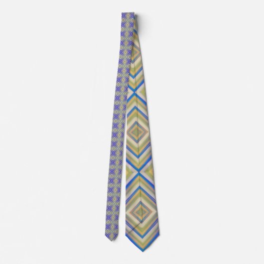 Navy Blues Alternative Diamond Pattern Stropdas (Achterkant)