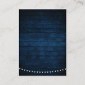 Navy Blush Bloemen Rustieke String Licht Accommoda Informatiekaartje (Achterkant)