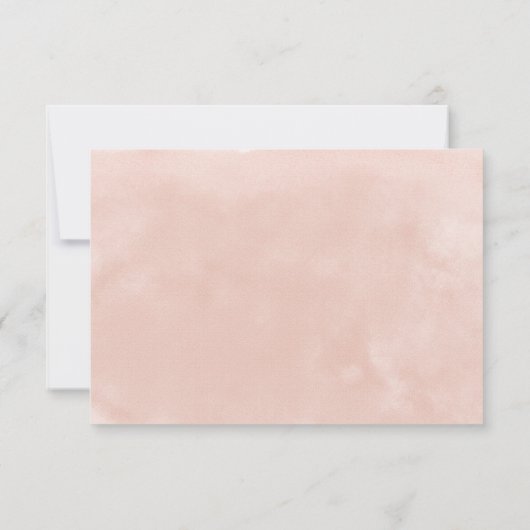 Navy Blush & Burgundy Floral Waterverf Save The Date (Achterkant)