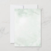 Navy Blush Floral Greenery Geometric Wedding RSVP Kaartje (Achterkant)