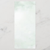 Navy Blush Floral Greenery Menu Mariage géométriqu (Dos)