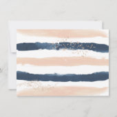 Navy Blush Gold Bébé Reveal Douche invitation (Dos)