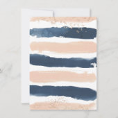 Navy Blush Gold Bébé Reveal Douche invitation (Dos)