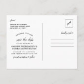 Navy Blush Gold Bourgogne Save the Date Briefkaart (Achterkant)