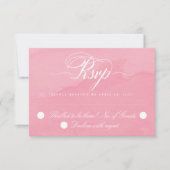 Navy Blush Goud Bloemen Dahlia Bruiloft RSVP Kaart (Voorkant)