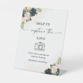 Navy & Blush Pink Aidez-Nous À Capturer Le Signe D (Recto)