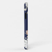 Navy Blush Roze Blauw Bloemen Gepersonaliseerd Case-Mate iPhone Case (Achterkant/rechts)