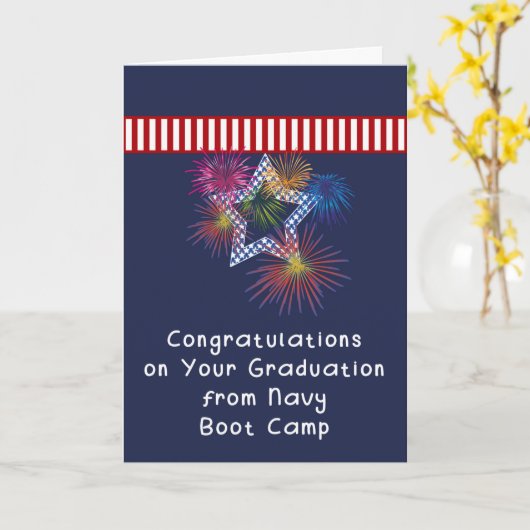 Navy Boot Camp Afstuderen Kaart (Gele Bloem)