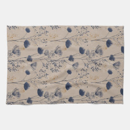 Navy Botanical Wildflower Kitchen Towels Theedoek